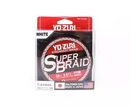 Yo Zuri Duel PE Line Super Braid 300YDS 30 фунтов 0,28 мм Белый R1267-W 1916 белый