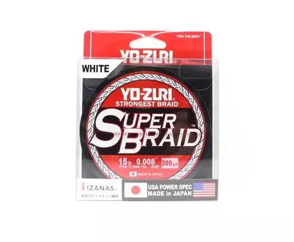 Yo Zuri Duel PE Line Super Braid 300YDS 15 фунтов 0,19 мм Белый R1265-W 1893 белый
