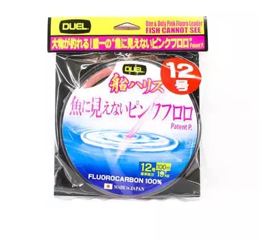 Yo Zuri Duel Pink Fish Cannot See Флюорокарбон 100м 19кг H4404-SP (8569) розовый