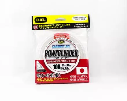 Yo Zuri Duel Powerleader Fluorocarbon Nylon Blend 50 м 100 фунтов 0,81 мм H3335 чистый