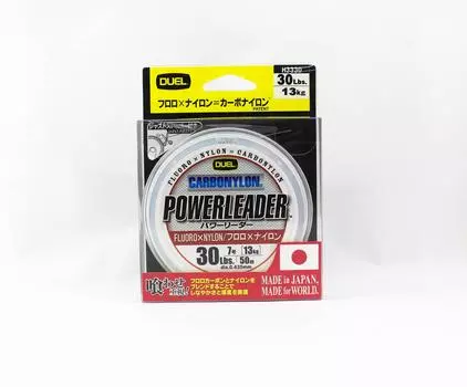 Yo Zuri Duel Powerleader Fluorocarbon Nylon Blend 50 м 30 фунтов 0,435 мм H3330 чистый