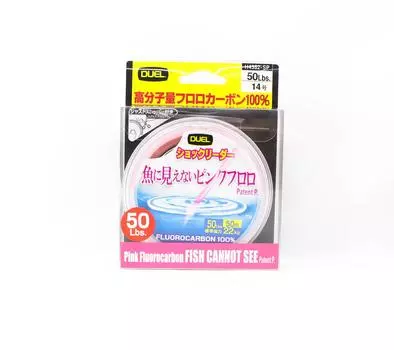 Yo Zuri Duel Розовая рыба не видит флюорокарбон 50 м 50 фунтов H4382-SP (8347) розовый