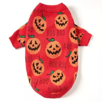 YOASONEK Dog Halloween Pumpkin Cat and Dog Cat Dog Knit Dog Cold Japanese Small Medium Walking Commemorative Going Room Pet Clothes Clothes, Sweater,