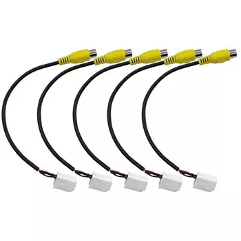 YOBIS RCH001T Кабель-переходник для задней камеры, совместимый с Toyota, Honda, Daihatsu и Eclipse (5 шт.) 5 pieces