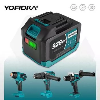 YOFIDRA 388VF 928VF перезаряжаемая литиевая батарея 22500 мАч 15000 мАч литий-ионная батарея для электрической цепной пилы дрели гаечного ключа электроинструмента 1x388VF-1