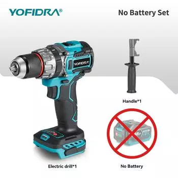 YOFIDRA 700N.m 13mm бесщеточная электрическая ударная дрель аккумуляторная отвертка DIY ледокольные электроинструменты для Makita 18V 21V аккумулятор without Battery