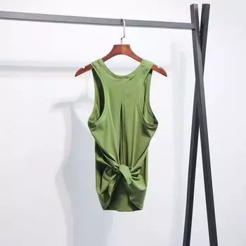 Yoga Clothes Vest Sleeveless Women s Quick-Drying Breathable Sun Protection Running Top Beauty Back Workout Clothes Blouse Summer Thin Green L