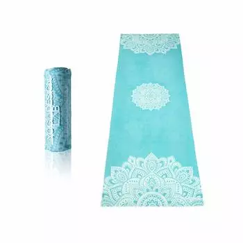 Yoga Design Lab Yoga Towel Microfiber Yoga Rug Yoga Mat Turquoise Size/Mandala