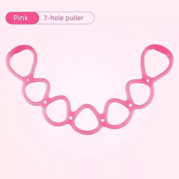 Yoga Jelly Elastic Band Seven-Hole Silicone Pulling Rope Jelly Band Yoga Elastic Band Open Shoulder Chain Pulling Rope Silicone 7-hole tensile elastic rope pink, default