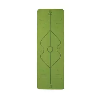 Yoga Mat 6mm Position Line Non Slip Carpet Mat Beginner Fitness Environmental Green