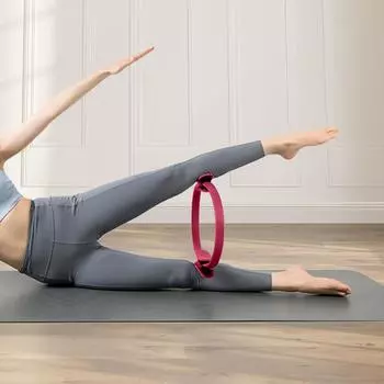 Yoga Ring Double Handle Pilates Ring Portable Fitness Body Ring Women Girl Workout Exercise Circle Resistance Elasticity Circles