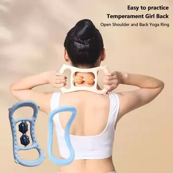 Yoga Ring Massage Roller Pilates Exercise Ring Open Shoulder Beautiful Back Stretching Ring Pilates Fitness Home Training
