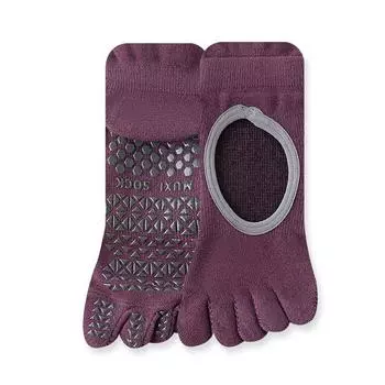 Yoga Socks Children s Professional Non-Slip Finger Socks Indoor Fitness Pilates Exercise Toe Socks Short Tube Pure Cotton Deodorant A pair of purple red