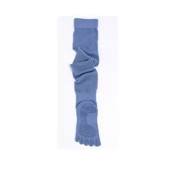 Yoga Socks Long Tube Knee Socks Pilates Beginner Summer Thin Anti-Slip Yoga Socks Professional Female Five Finger Pressure Socks Royal Blue