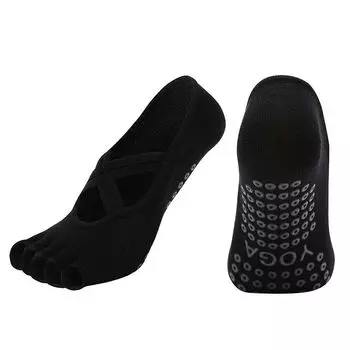 Yoga Socks Non Slip Professional Female Toe Socks Room Socks Adult Fingerless Pilates Socks Yoga Non-Slip Socks Black [half toe]]