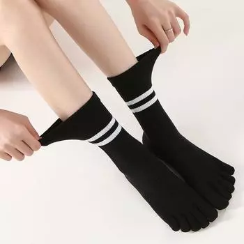 Yoga Socks Non-Slip Professional Women Five-Finger Socks Indoor Yoga Non-Slip Socks Room Socks Adult Pilates Socks Black