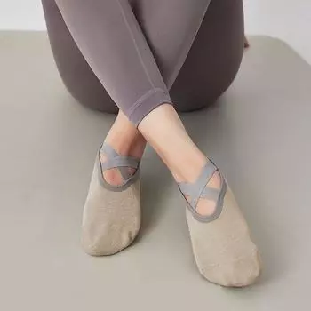 Yoga Socks Non Slip Professional Women Summer Thin Socks for Workout and Dance Indoor Pilates Sports Boat Socks Light Curry