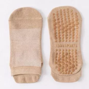 Yoga Socks Non-Slip Professional Women Summer Short Tube Sports Fitness Non-Slip Socks Room Socks Adult Pilates Socks Khakis