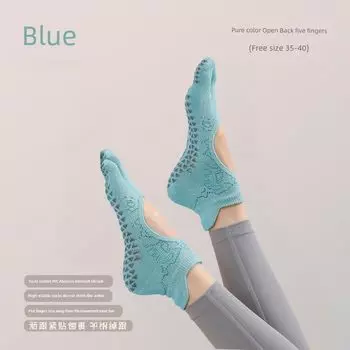 Yoga Socks Pilates Socks Professional Toe Socks Non-Slip Socks Indoor Athletic Socks Fitness Socks Toe Socks Summer Women Blue [toe Non Slip]]