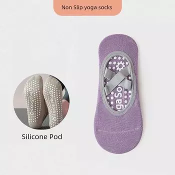 Yoga Socks Professional Non Slip Women s Dancing Sports Indoor Fitness Socks Pilates Silicone Socks Spring and Summer Boat Socks [Purple] Silicone Non Slip