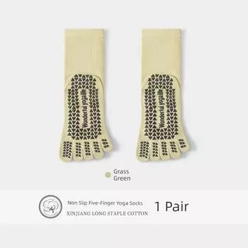 Yoga Socks Summer Pilates Socks Professional Non-Slip Socks Women Toe Socks Tube Socks Indoor Fitness Socks Athletic Socks Grass Green [Professional Non Slip]]