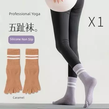 Yoga Socks Summer Toe Socks Professional Non-Slip Socks Women s Knee Socks Pilates Socks Indoor Shoes Athletic Socks Fitness Socks