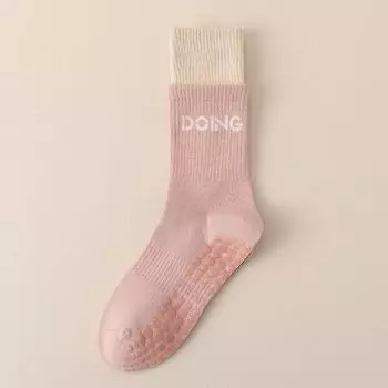 Yoga Socks Women Hose Pilates Indoor Dancing Socks Dance Fitness Non-Slip Sports Socks Summer Non-Slip Tube 1 Double: Pink Non Slip upgrade