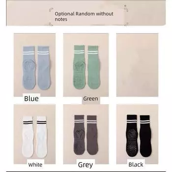 Yoga Socks Women s Non-Slip Professional Spring and Autumn Pilates Fitness Running Floor Adult Adult Summer Mid-Calf Sports Socks Black + White [2 pairs]]