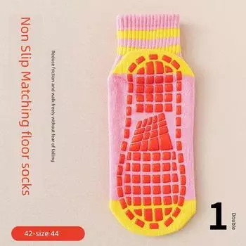 Yoga Socks Women s Professional Trampoline Dance Fitness Exercise Tube Socks Adult Indoor Non-Slip Room Socks Universal Pink [size XL/about 24-25cm]]