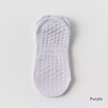 Yoga Socks Women s Spring and Summer Thin Mesh Silicone Professional Sports Socks Running Skipping Rope Pilates 2 pairs of light purple
