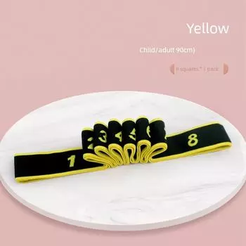 Yoga Stretch Band Adult Latin Kids Practice Dance Bandage Stretch Band Stretch Strap Resistance Band Stretch Band Auxiliary * Welfare Special Price * [8-1 Pack] Yellow
