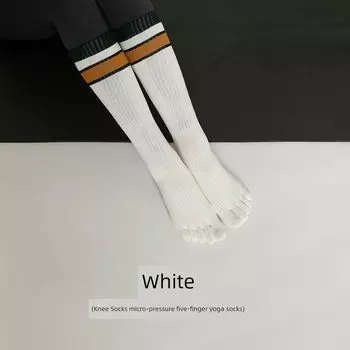 Yoga Yoga Socks Non-Slip Professional Women Tube Indoor Sports Split Toe Pilates Five-Finger Socks over the Knee Stockings