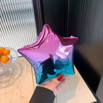 Yogodlns акриловый яркий пятиконечная звезда нулевой кошелек сладкий крутой пряный женский помада вечерние мини-сумка на плечо банкетная ниша ярких цветов