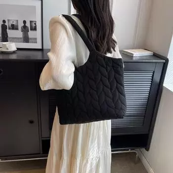 Yogodlns Большая вместительная мягкая сумка на плечо для женщин, весенний тренд, модный дизайн, тканевые сумки, женские дорожные сумки-тоут для покупок 33*13*32cm бежевый