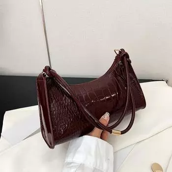 Yogodlns черная модная женская сумка через плечо модные сумки из искусственной кожи сумки через плечо маленькие сумки с ручками клатч-кошелек для покупок 24x8x12cm чёрный