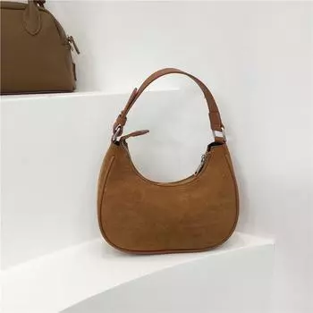 Yogodlns Cool Девушки Женщины Дизайнерская Сумка Подмышек Мягкая Кожа PU Сумка Хобо Маленькие Сумки На Ретро Женская Мода Кошелек Сумки 26x7x12cm чёрный