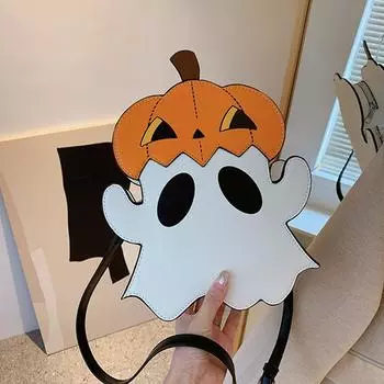Yogodlns Halloween Creative 3D Cartoon Cell Phone Purses Pumpkin Ghost Design Cute Shoulder Bag Personalized Candy Color Crossbody Bags