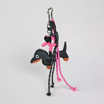 Yogodlns Колбаса Собака Плетеная Веревка Сумка Украшение Подвеска Контрастный Цвет Шарм Декор Сумка Школьная Сумка Подвесной Орнамент Сумка Аксессуары one size разноцветный