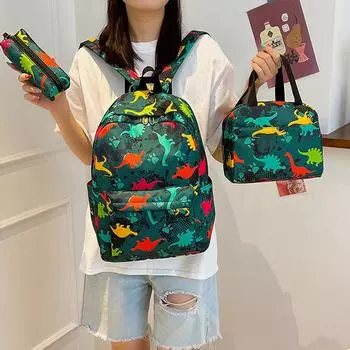 Yogodlns комплект из 3 предметов, школьные сумки для девочек-подростков, нейлоновый контрастный цвет, женский рюкзак, студенческая школьная сумка, дорожная сумка на плечо