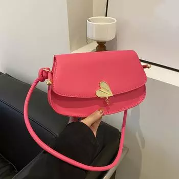 Yogodlns Lady Fashion Simple Sling Shoulder Crossbody Bag Solid Color Fashion Underarm Bag Pu Leather Small Saddle Handbag Purse