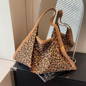 Yogodlns Леопардовый дизайн большой емкости большие сумки для покупок корейская мода шоппер для женщин дамская сумка через плечо женская сумка для девочек