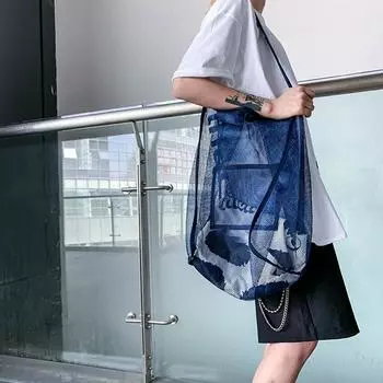 Yogodlns, летние полые сумки на плечо для женщин, сумки ярких цветов, женские сумки для покупок 32*41*26cm чёрный