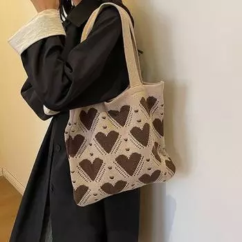 Yogodlns летняя пляжная вязаная женская эко-сумка крючком для покупок женская тканая полая сумка-тоут с крючками 34x33cm абрикосовый