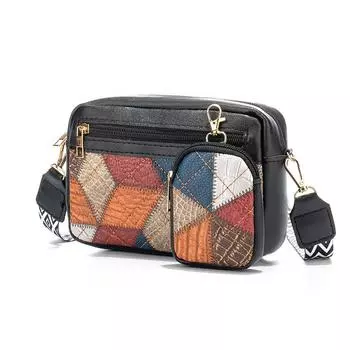 Yogodlns Лоскутная цветная контрастная маленькая квадратная сумка, летняя модная трендовая сумка, женская сумка через плечо для поездок на работу, сумка через плечо для женщин