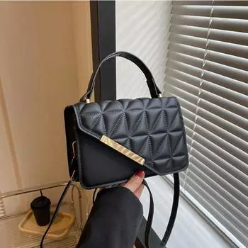 Yogodlns Мини-Стеганая Сумочка Argyle Женская Простая Сумка Через Плечо Модный Квадратный Кошелек из Искусственной Кожи