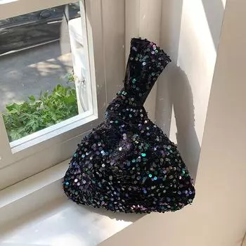 Yogodlns модная вечерняя сумка для женщин с блестками Bling клатч Роскошная сумка на плечо Блестящая женская вечеринка кошелек на запястье сумочка с узлом