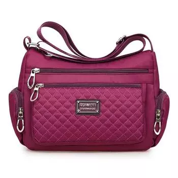 Yogodlns модная женская сумка через плечо с несколькими карманами, водонепроницаемая сумка-оксфорд через плечо, новинка, сумка-мессенджер для покупок, сумка для мамы 27*10*19cm темно-фиолетового