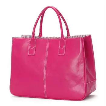 Yogodlns модный дизайн женская простая кожаная сумка через плечо 32cm*14m*24cm коричневый