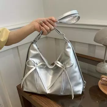 Yogodlns Модный Рюкзак с бантом для женщин и девочек, большая вместительная сумка-тоут из искусственной кожи, сумка через плечо через плечо, сумка-тоут