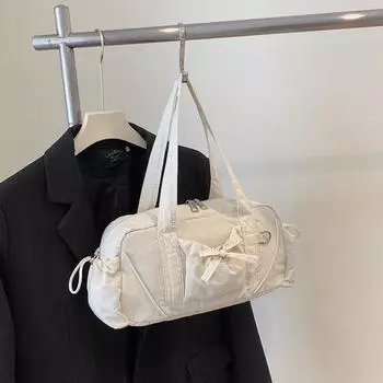 Yogodlns New Travel Bag Large Capacity Shoulder Portable Luggage Bag Travel Storage Bag Boarding Bag Sports Fitness Bag for Women 31x12x17cm